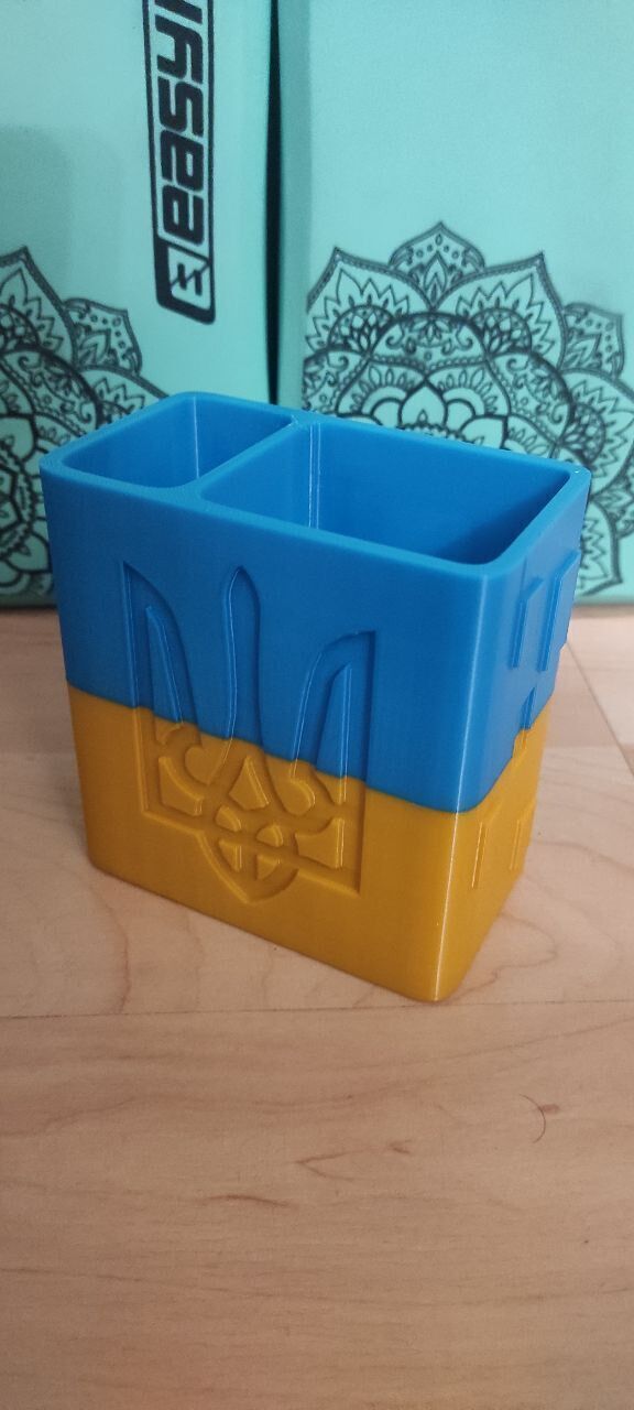 Glass for pens 3D print model_3