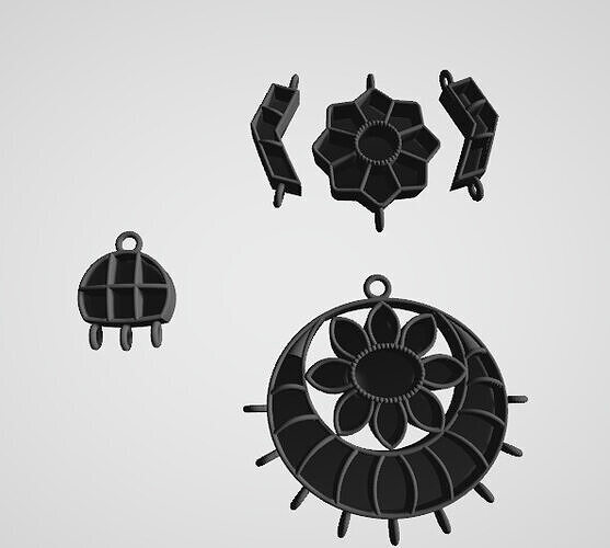 3D Jewelry CAD Model Indian Celebrity Inspired Necklace Set  3D print model