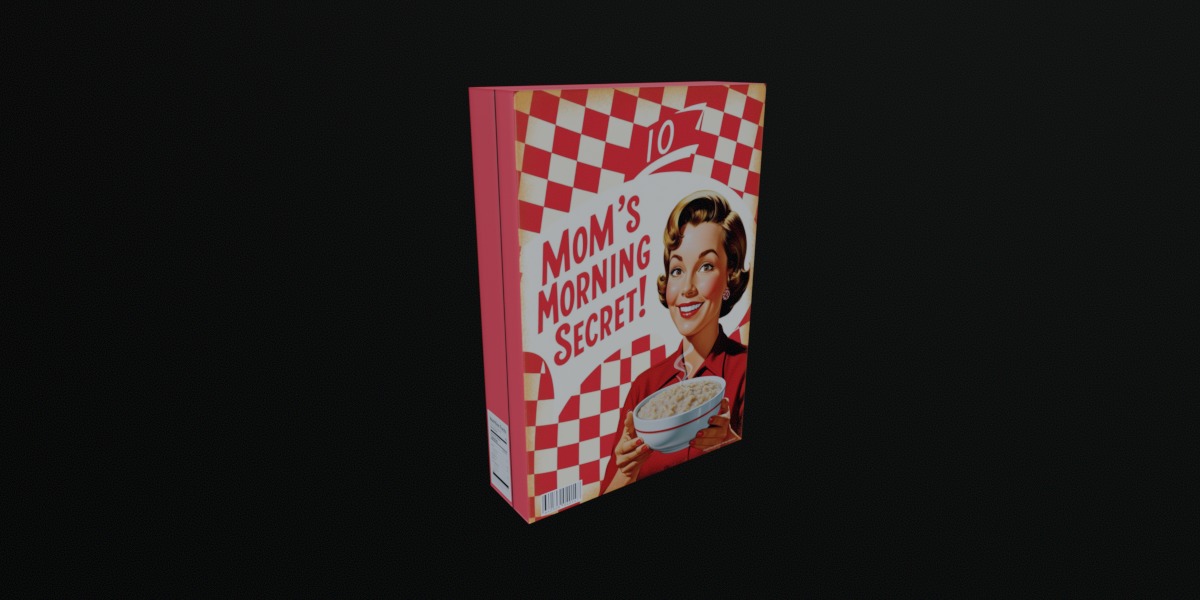 Dry breakfast and cereal-Instant Oatmeal-GAME READY PBR Low-poly 3D model_13