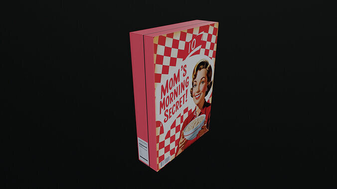 Dry breakfast and cereal-Instant Oatmeal-GAME READY PBR Low-poly 3D model