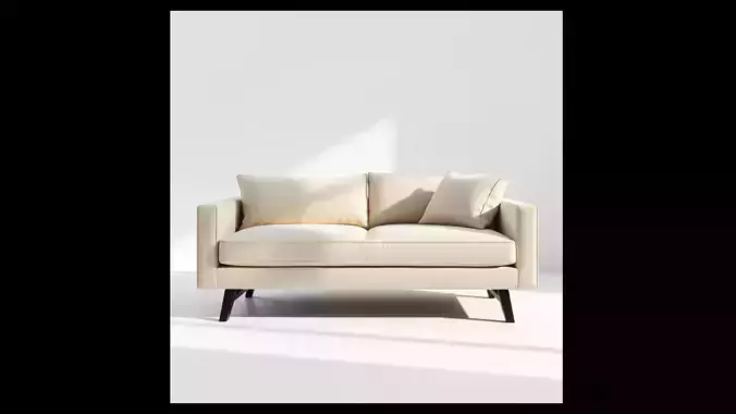 ZEN PLATFORM SOFA Low-poly 3D model