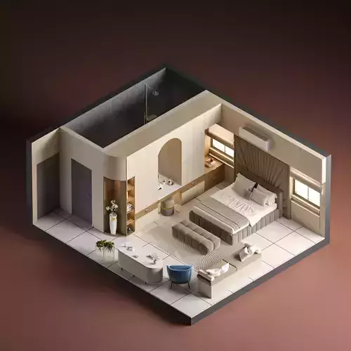 Modern Luxury Bedroom Interior 