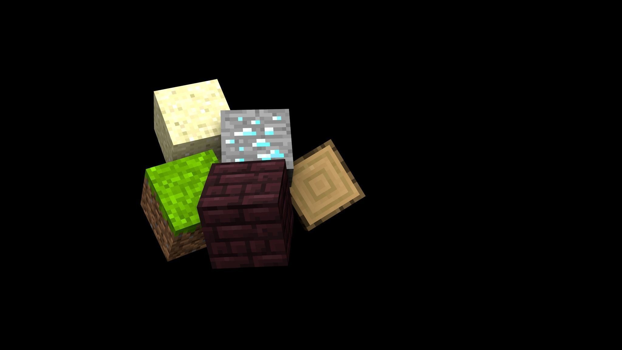 Some minecraft blocks png Free 3D model_0