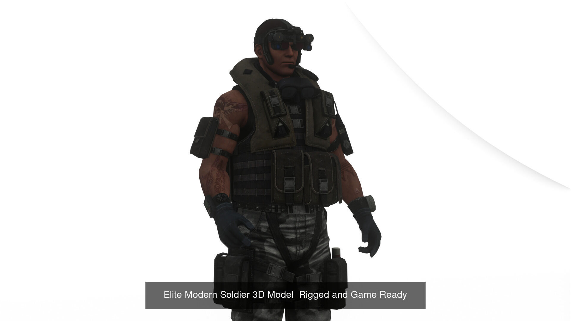 Special Forces Operatives 3D Model Pack 5 Characters 3D Model Collection_5