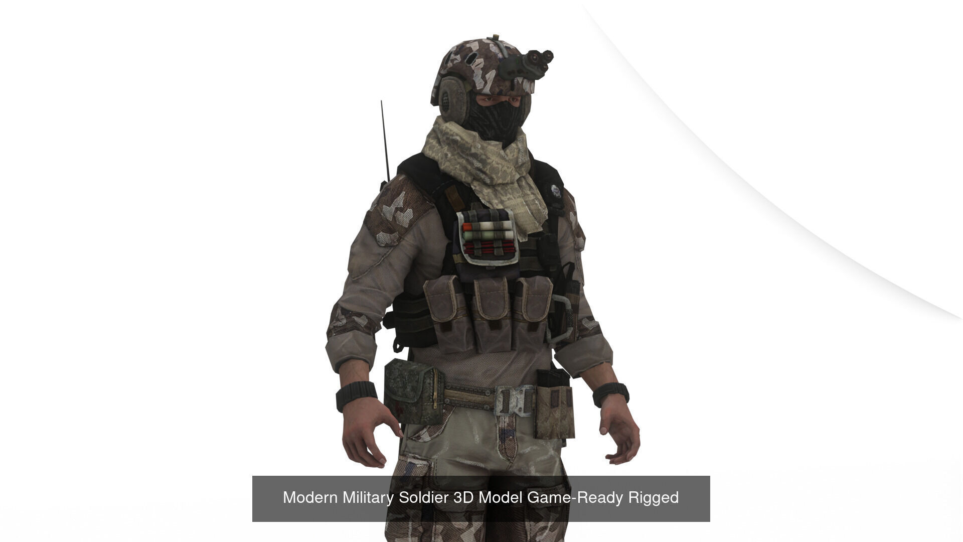 Special Forces Operatives 3D Model Pack 5 Characters 3D Model Collection_4