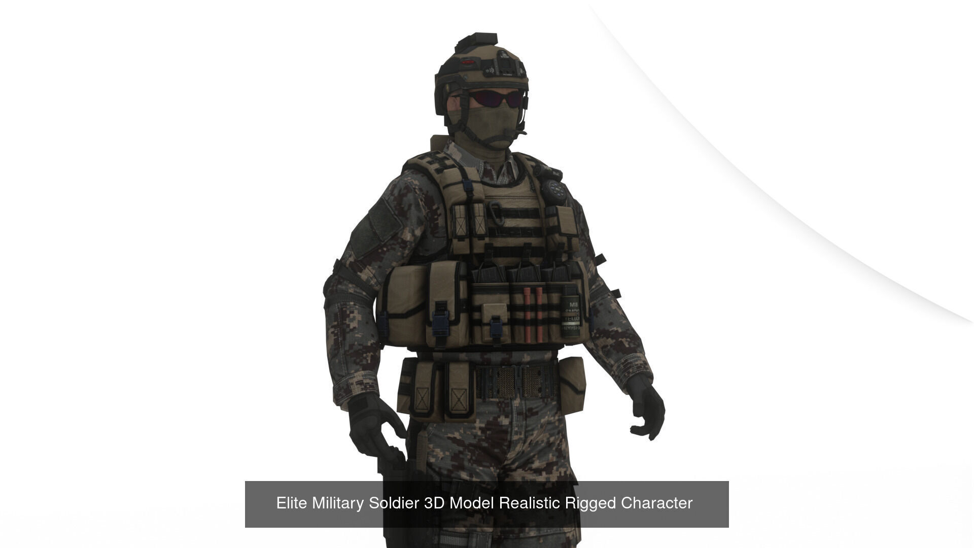 Special Forces Operatives 3D Model Pack 5 Characters 3D Model Collection_6