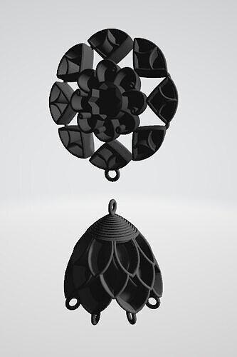 Indian Celebrity Inspired Earring  High Detail STL3DM File 3D print model