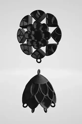 Indian Celebrity Inspired Earring  High Detail STL3DM File