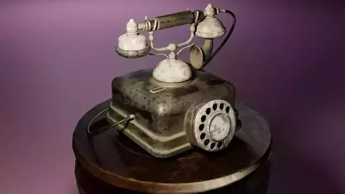 old retro telephone