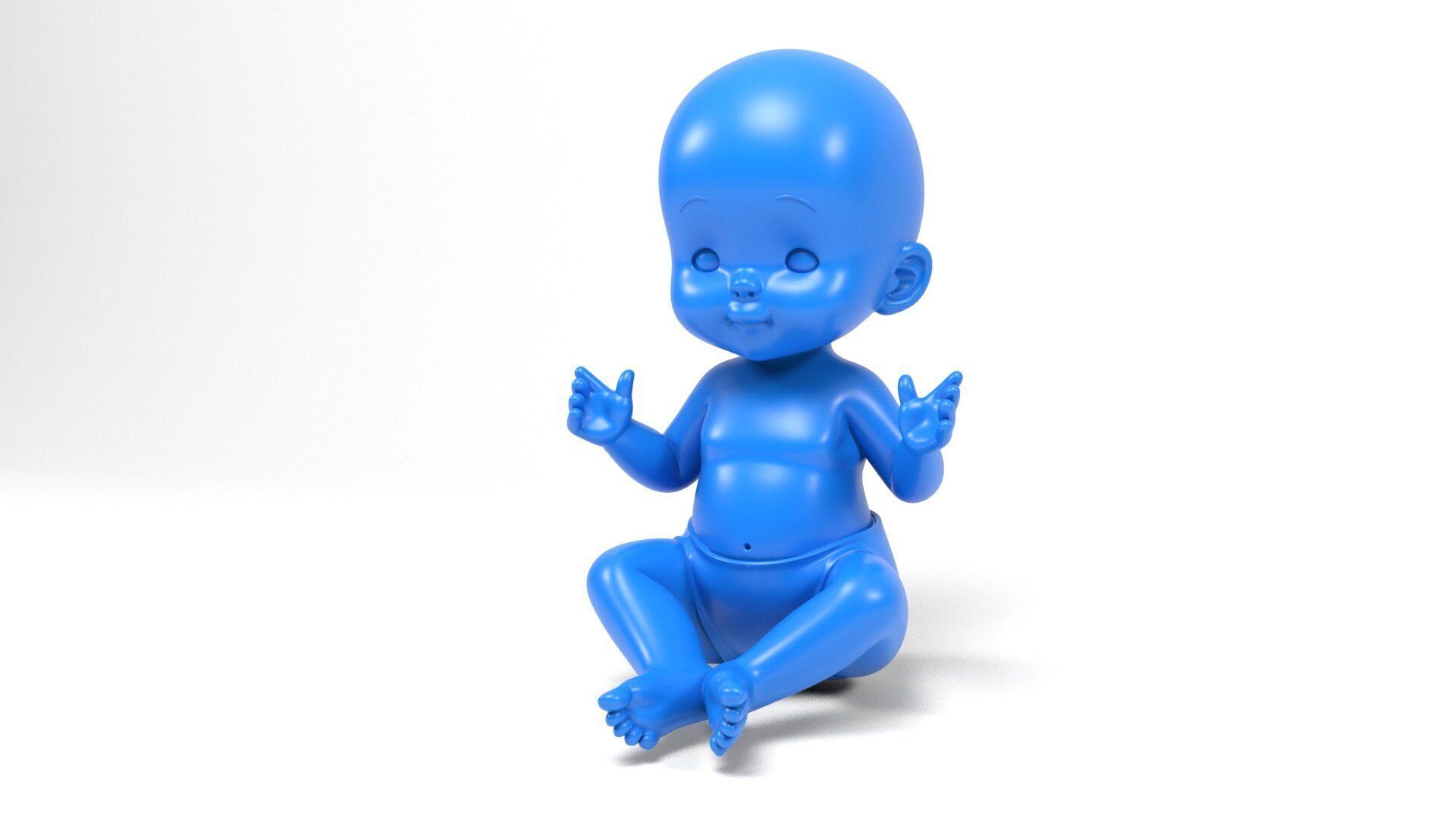 Baby figurine 3D print model_1