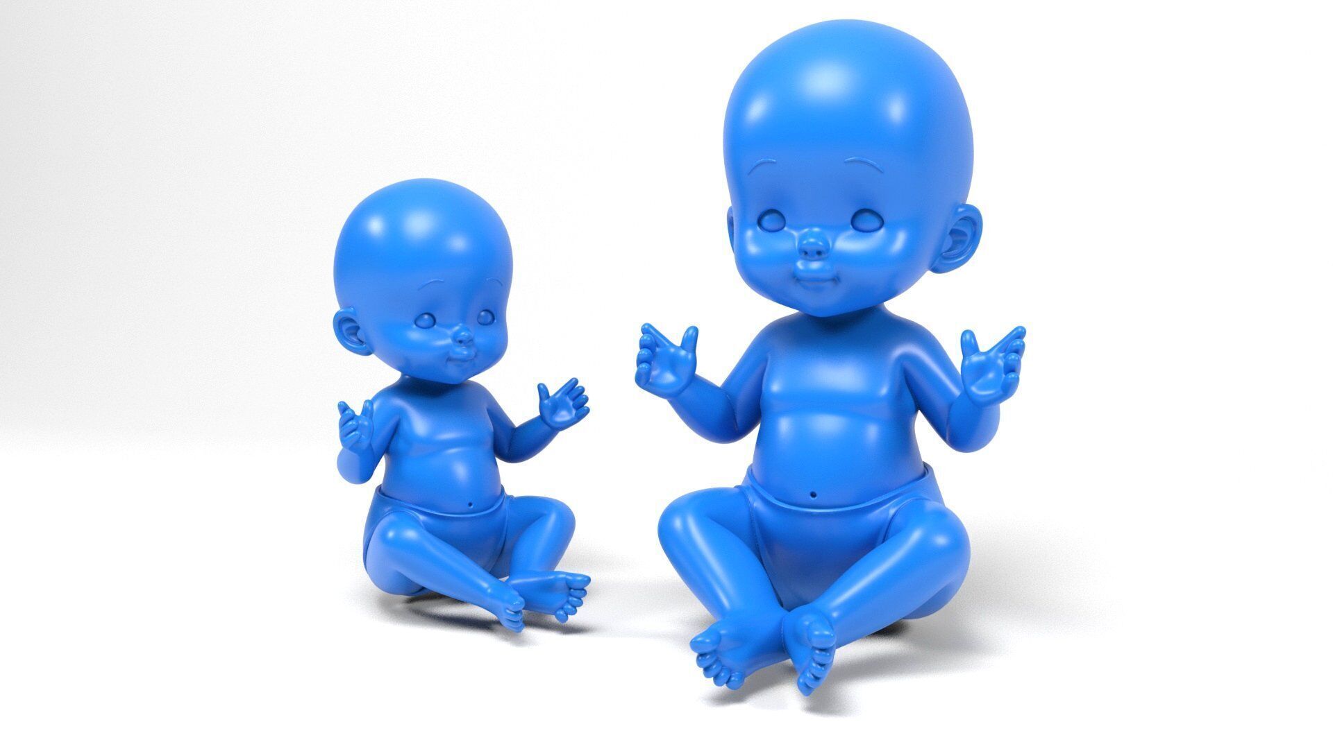 Baby figurine 3D print model_6