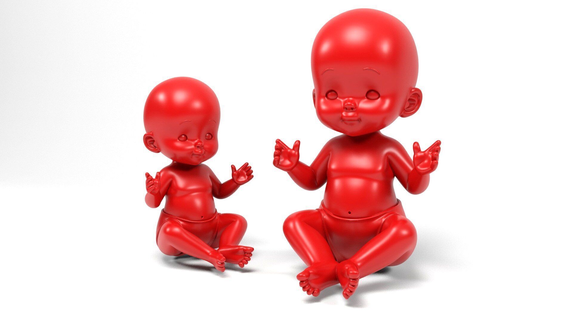 Baby figurine 3D print model_7