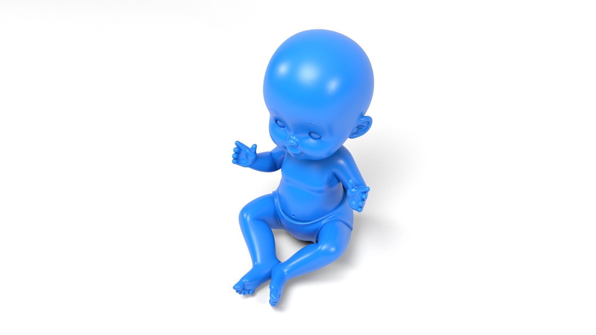 Baby figurine 3D print model_3