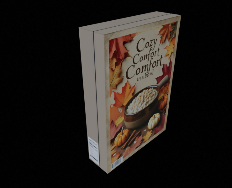 Dry breakfast and cereal-Instant Oatmeal-GAME READY PBR Low-poly 3D model_14