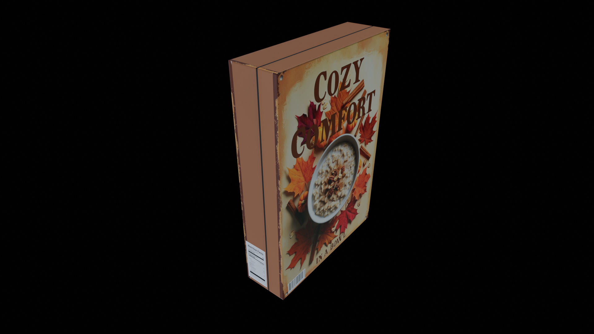 Dry breakfast and cereal-Instant Oatmeal-GAME READY PBR Low-poly 3D model_6