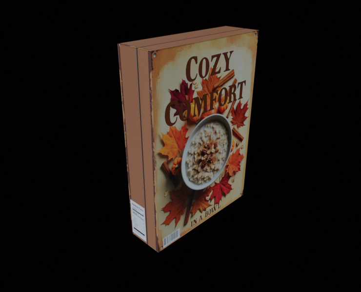 Dry breakfast and cereal-Instant Oatmeal-GAME READY PBR Low-poly 3D model_14