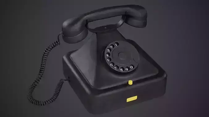Old Phone - PBR Texture Low-poly 3D model