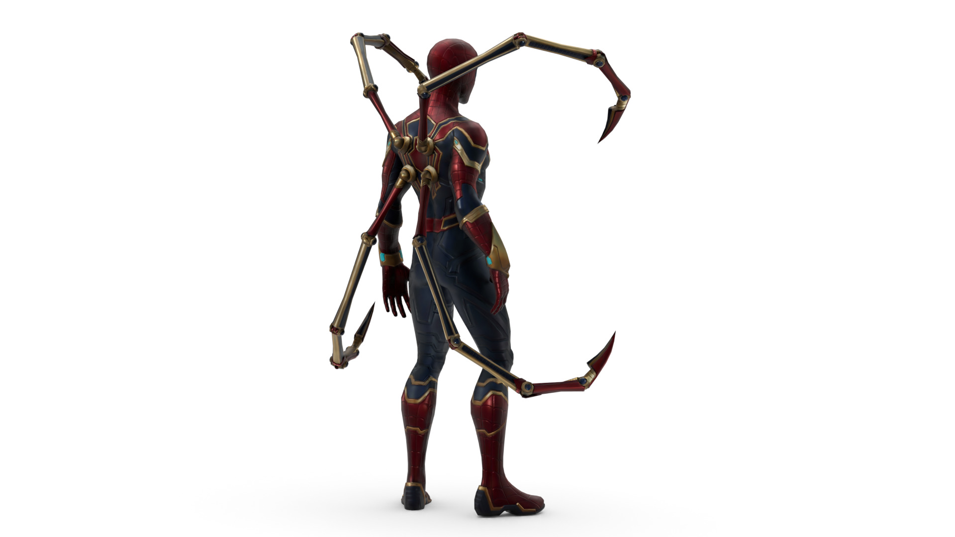 Spider-Man Infinity War Suit High-Quality 3D Model Low-poly 3D model_5