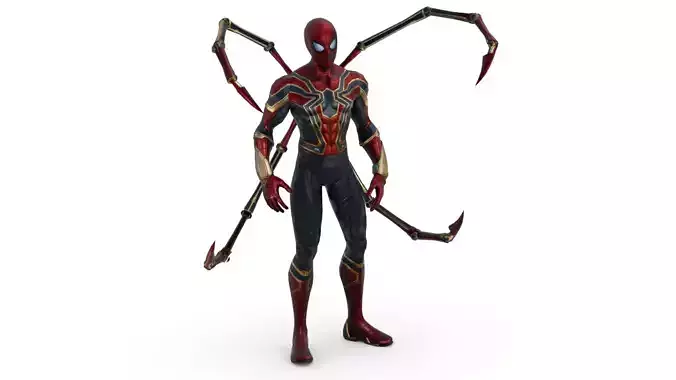 Spider-Man Infinity War Suit High-Quality 3D Model Low-poly 3D model Spider-Man Infinity War Suit High-Quality 3D Model Low-poly 3D model