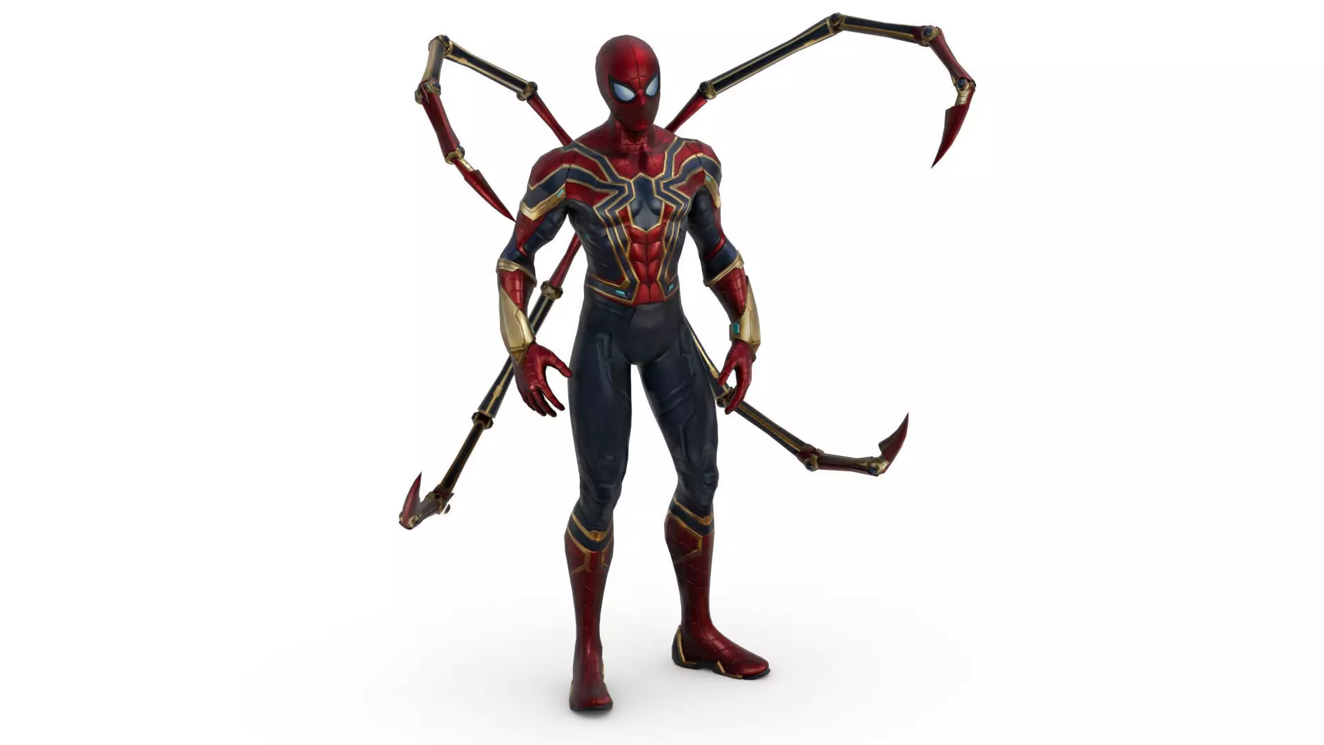 Spider-Man Infinity War Suit High-Quality 3D Model Low-poly 3D model_0