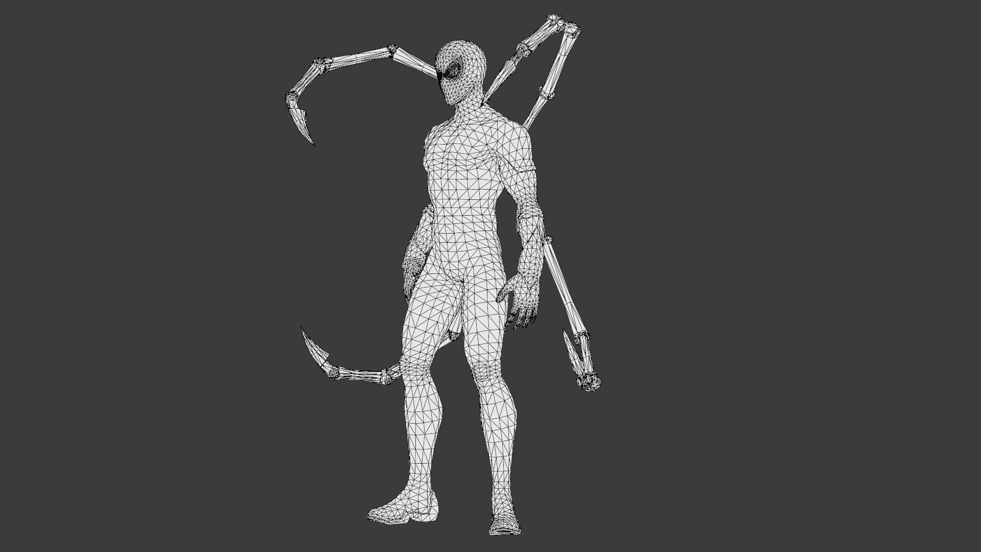 Spider-Man Infinity War Suit High-Quality 3D Model Low-poly 3D model_29