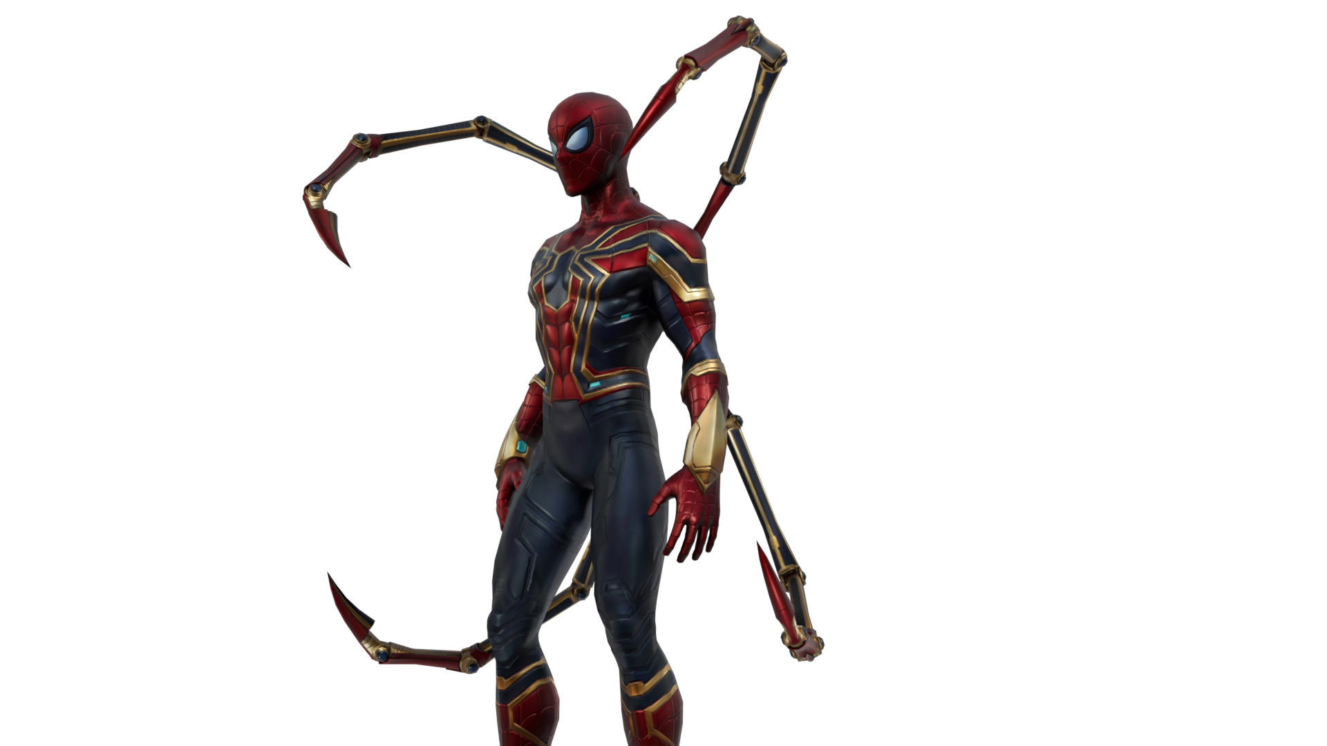 Spider-Man Infinity War Suit High-Quality 3D Model Low-poly 3D model_8