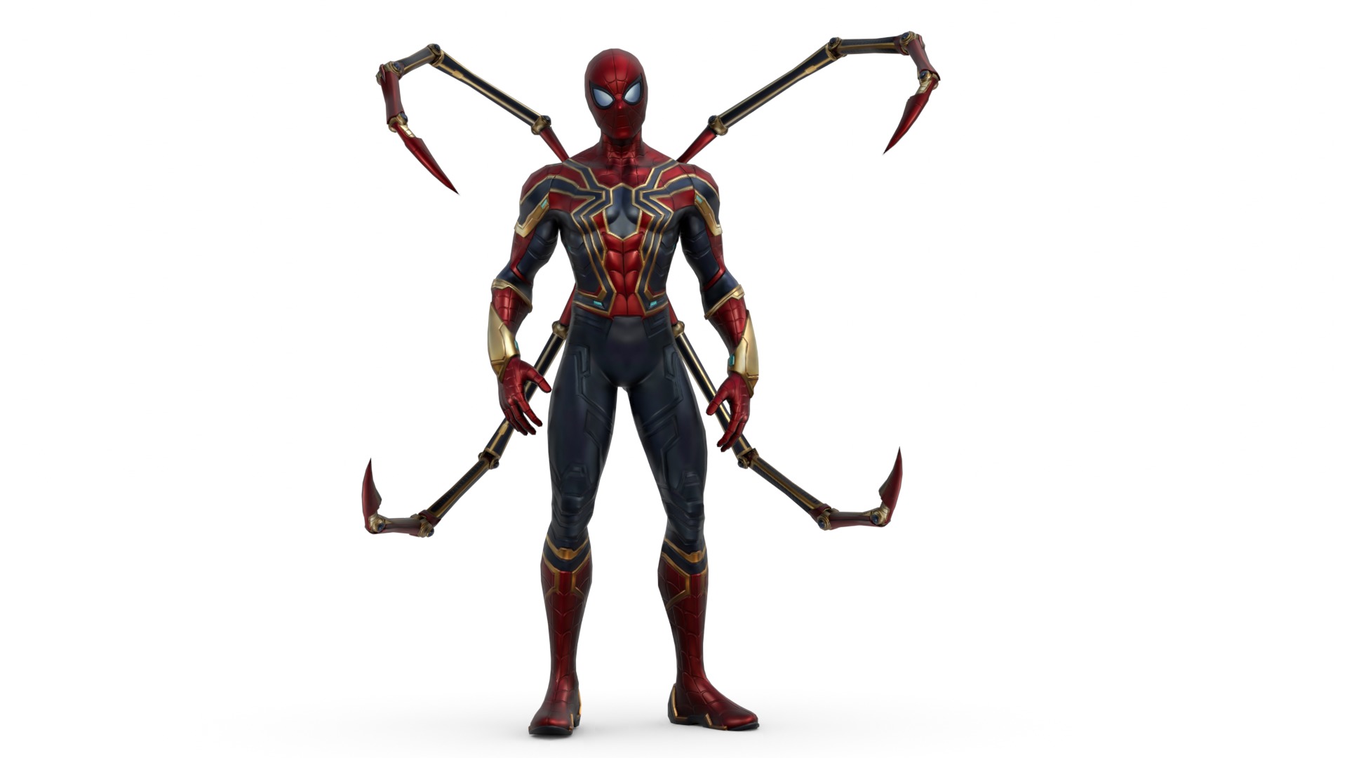 Spider-Man Infinity War Suit High-Quality 3D Model Low-poly 3D model_1