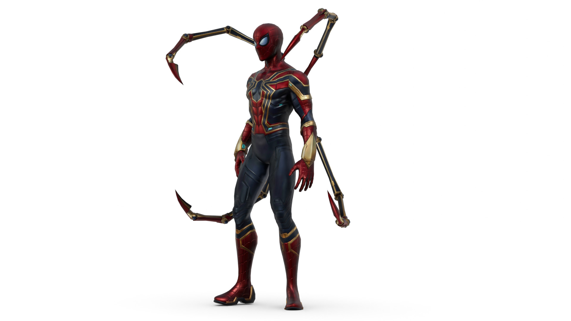 Spider-Man Infinity War Suit High-Quality 3D Model Low-poly 3D model_2