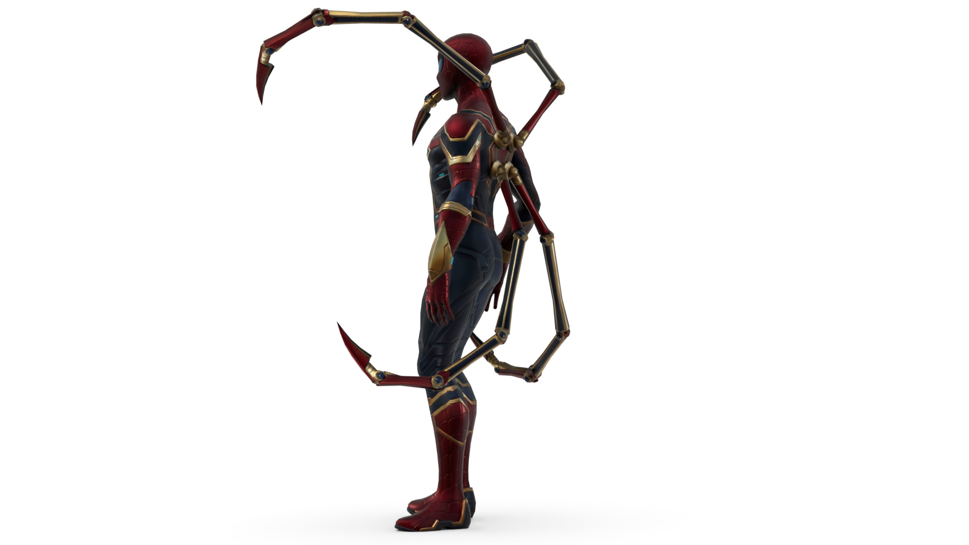 Spider-Man Infinity War Suit High-Quality 3D Model Low-poly 3D model_3