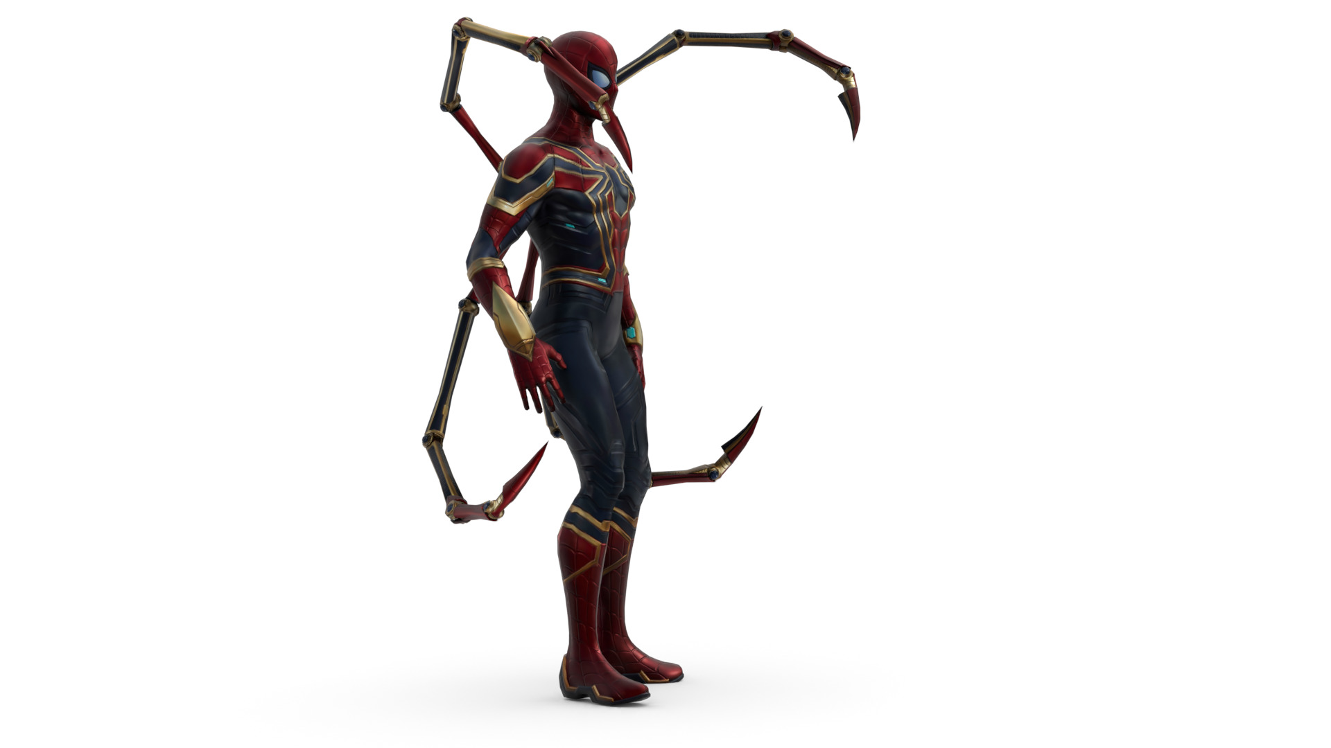 Spider-Man Infinity War Suit High-Quality 3D Model Low-poly 3D model_6