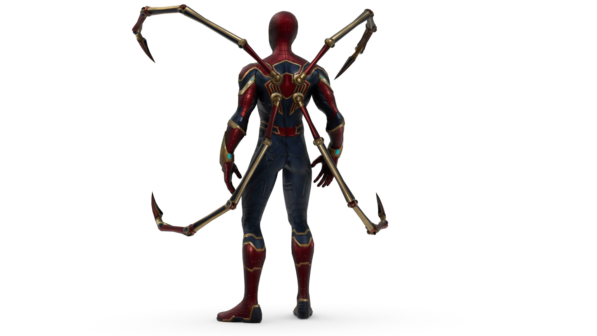 Spider-Man Infinity War Suit High-Quality 3D Model Low-poly 3D model_4