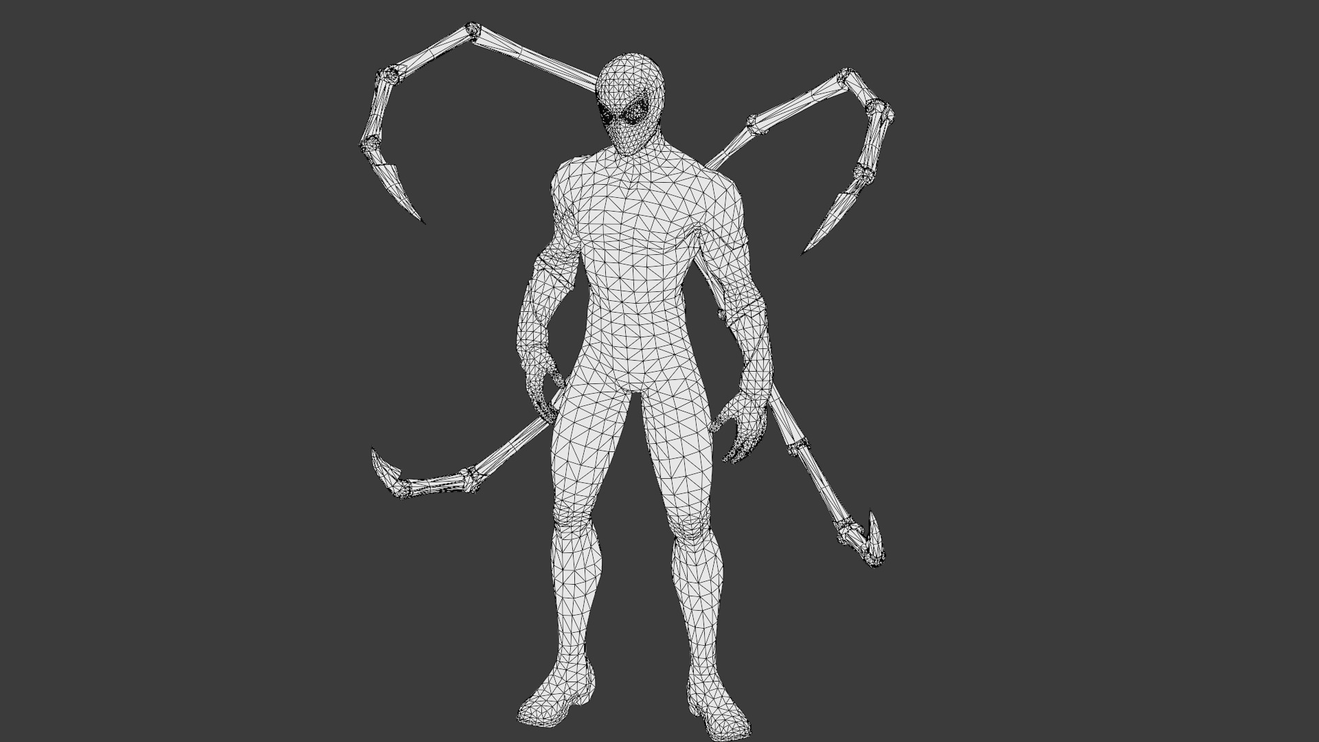 Spider-Man Infinity War Suit High-Quality 3D Model Low-poly 3D model_35