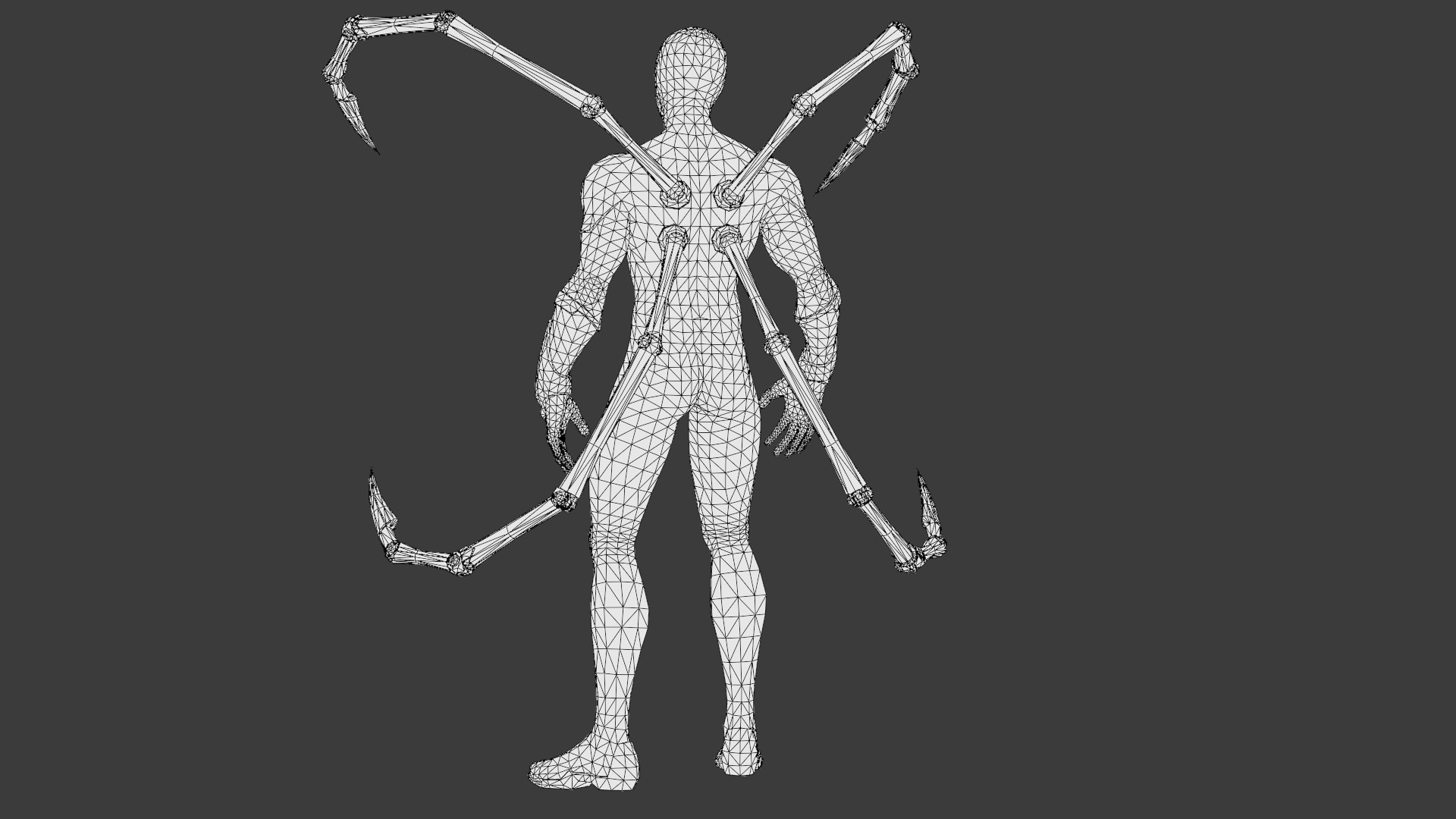 Spider-Man Infinity War Suit High-Quality 3D Model Low-poly 3D model_31