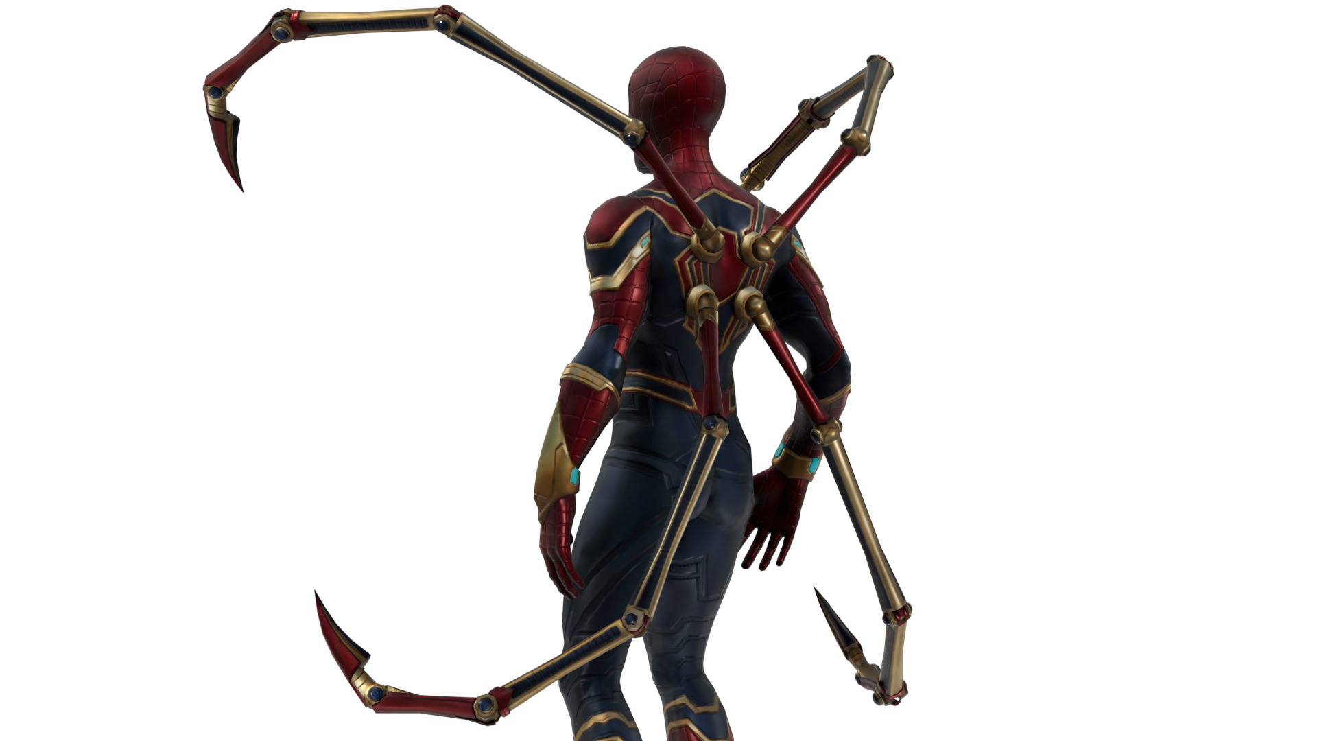 Spider-Man Infinity War Suit High-Quality 3D Model Low-poly 3D model_9