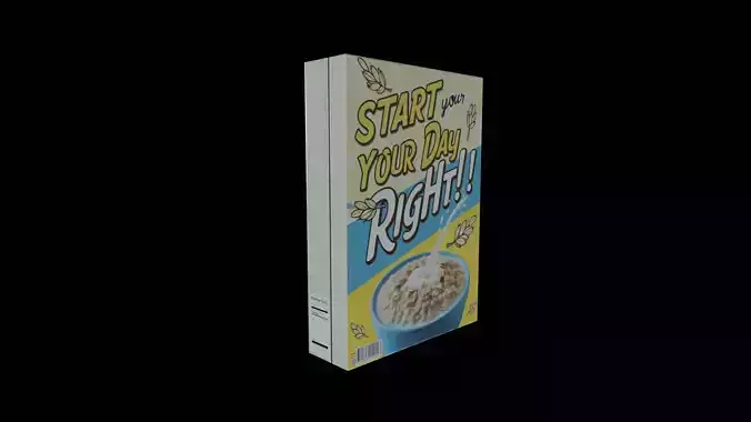 Dry breakfast and cereal-Instant Oatmeal-GAME READY PBR Low-poly 3D model