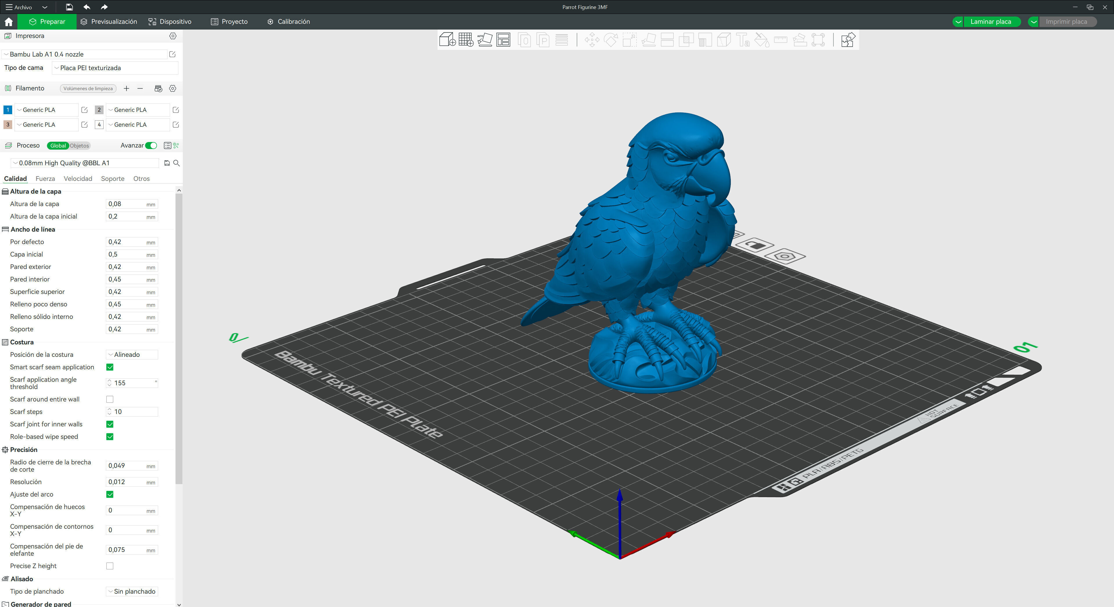 Parrot Figurine 3D print model_10