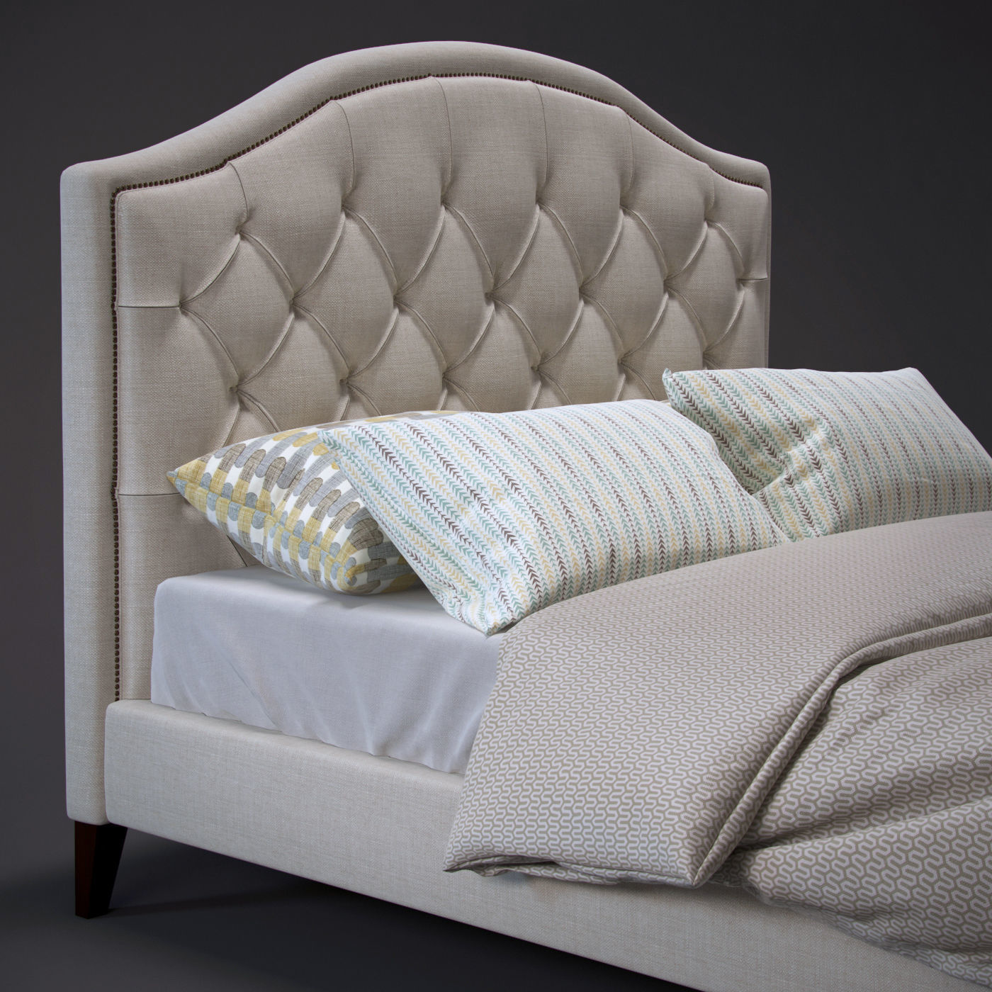 H60F Tufted Bedframe 3D model_3