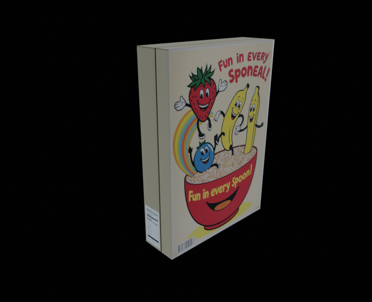 Dry breakfast and cereal-Instant Oatmeal-GAME READY PBR Low-poly 3D model_14