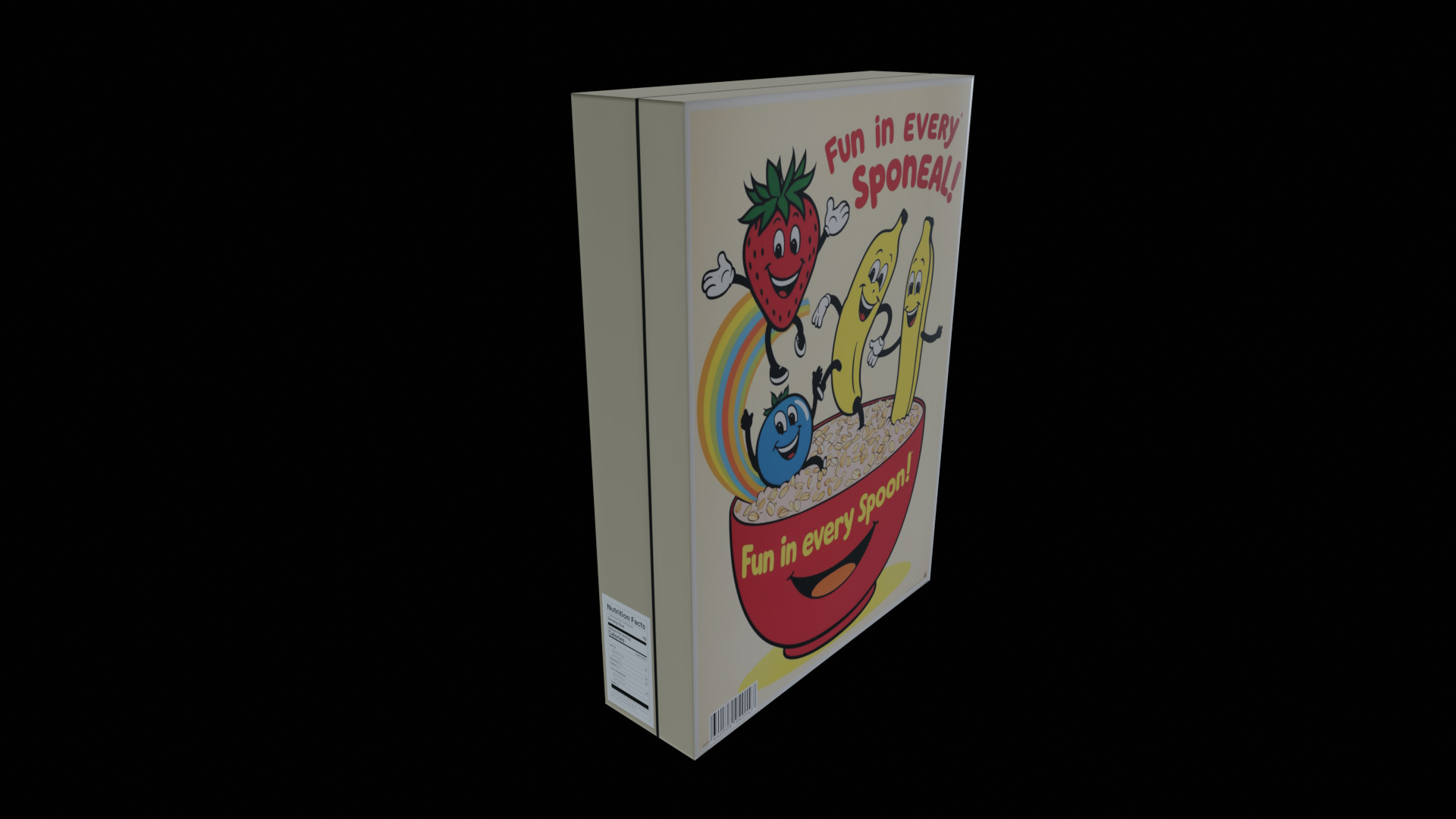 Dry breakfast and cereal-Instant Oatmeal-GAME READY PBR Low-poly 3D model_3