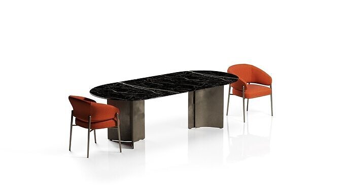 Linda chair and Wave tables by Marelli 3D model