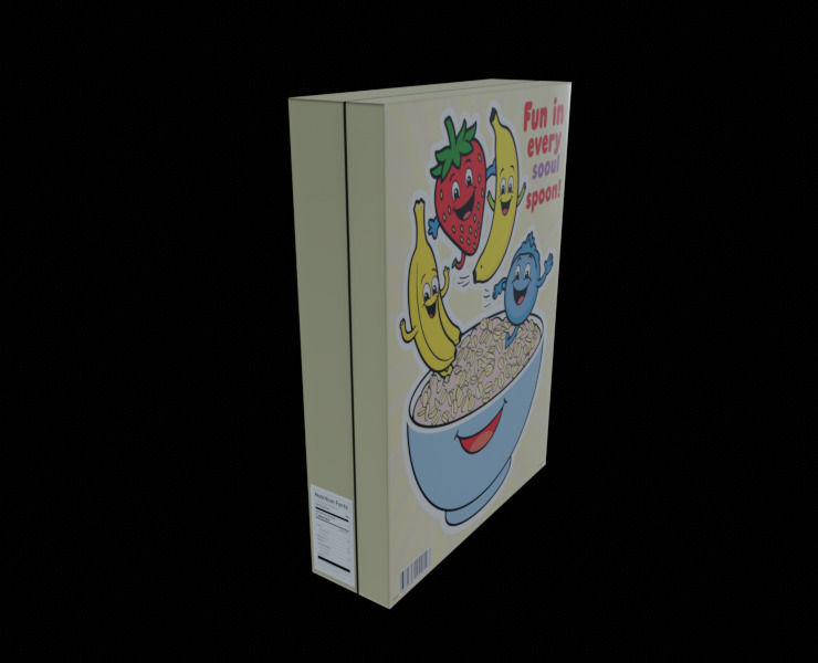 Dry breakfast and cereal-Instant Oatmeal-GAME READY PBR Low-poly 3D model_14