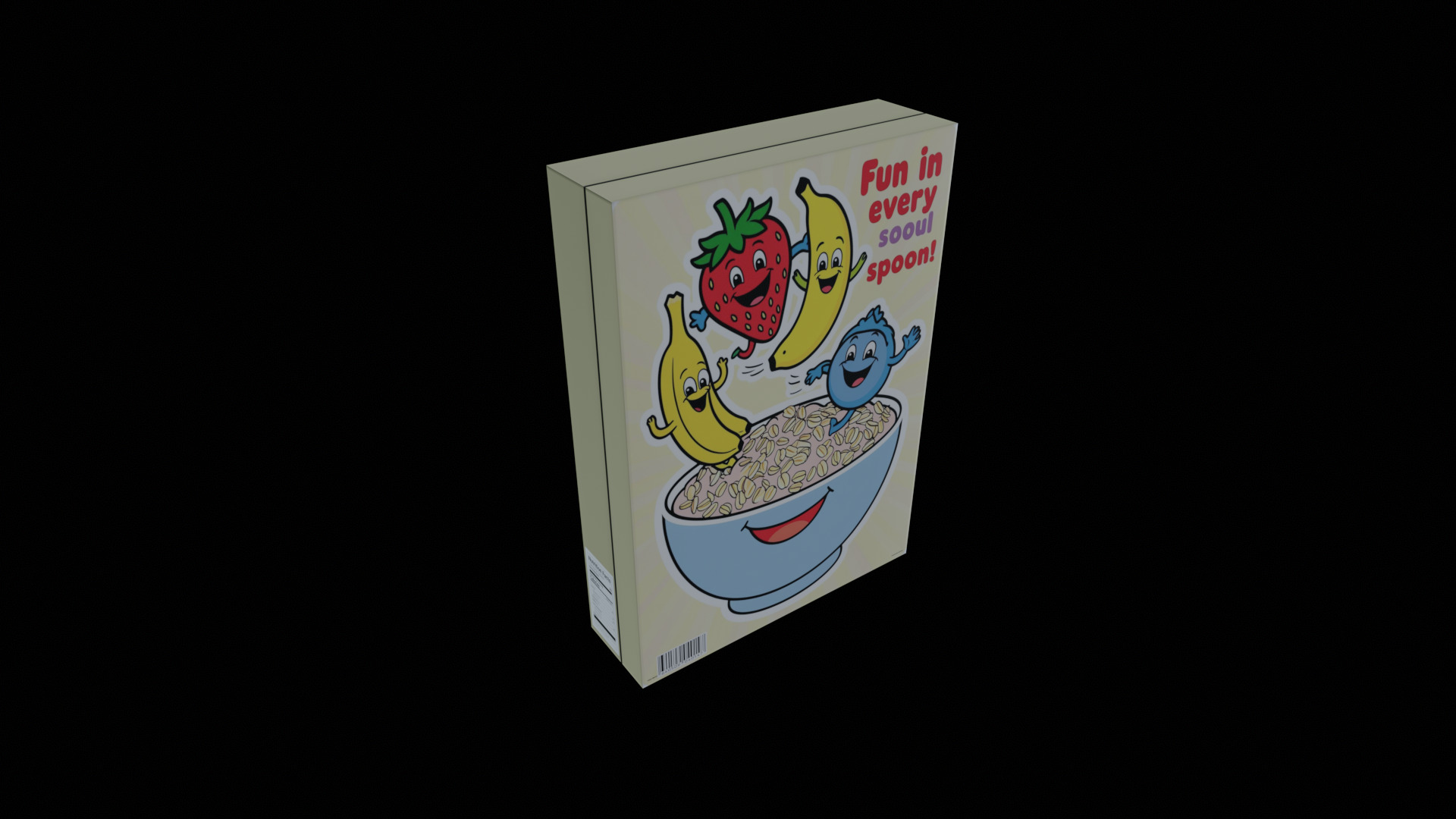 Dry breakfast and cereal-Instant Oatmeal-GAME READY PBR Low-poly 3D model_3