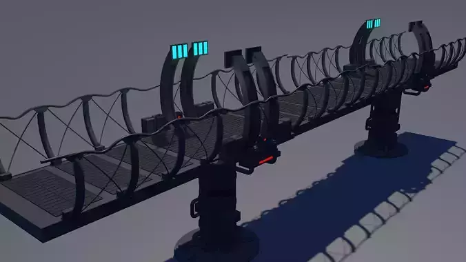 Sci Fi Bridge 3D model