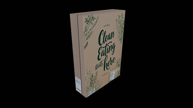 Dry breakfast and cereal-Instant Oatmeal-GAME READY PBR Low-poly 3D model
