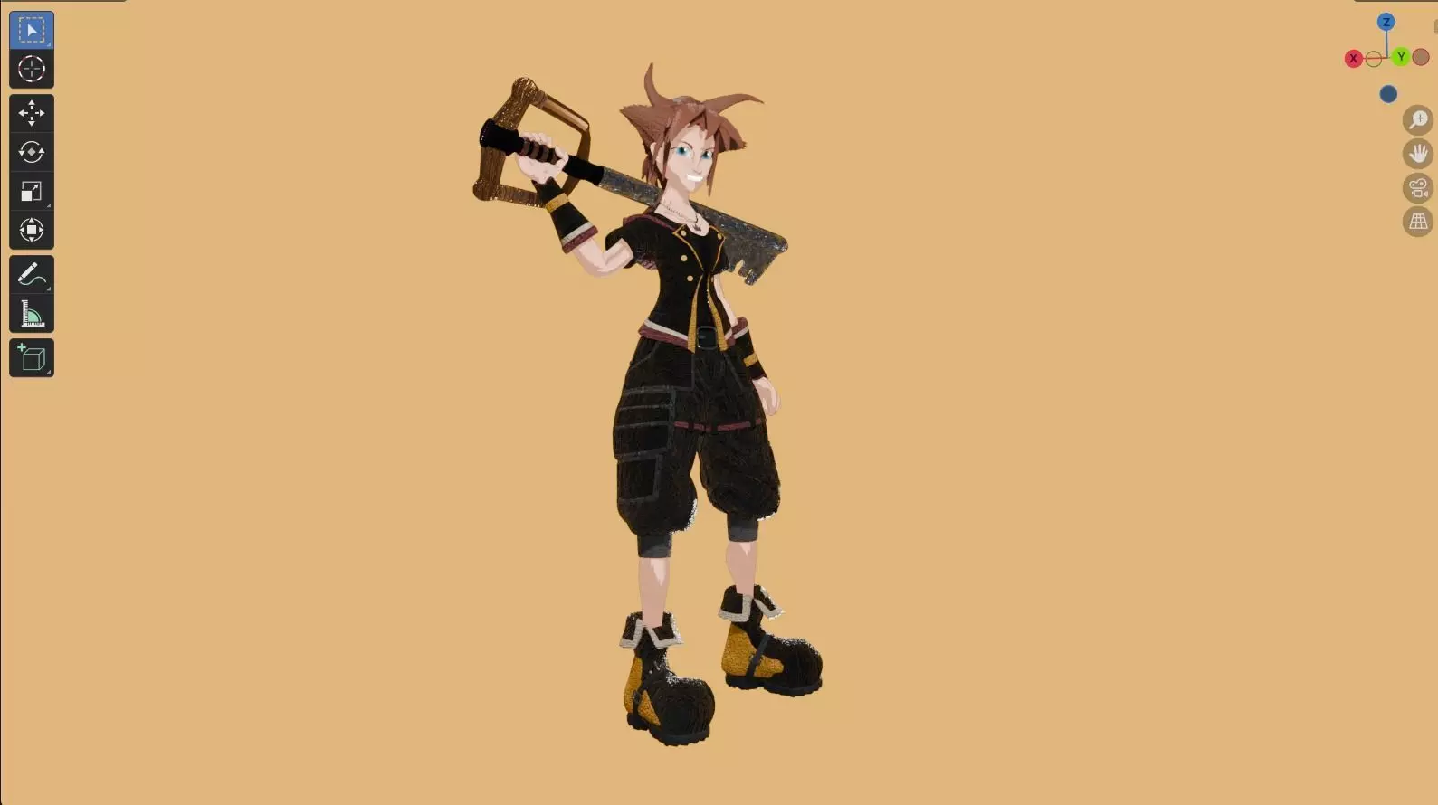 Sora Modelado com Bender 3d Free 3D model