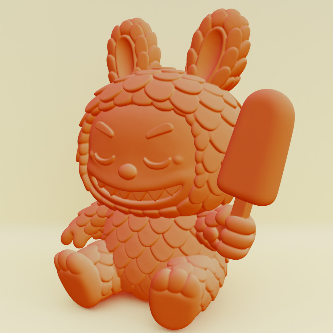 Labubu Beach Set Characters HEHE ZIZI Pop Mart Printable 3D print model_2