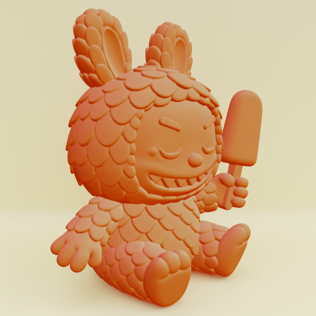 Labubu Beach Set Characters HEHE ZIZI Pop Mart Printable 3D print model_6