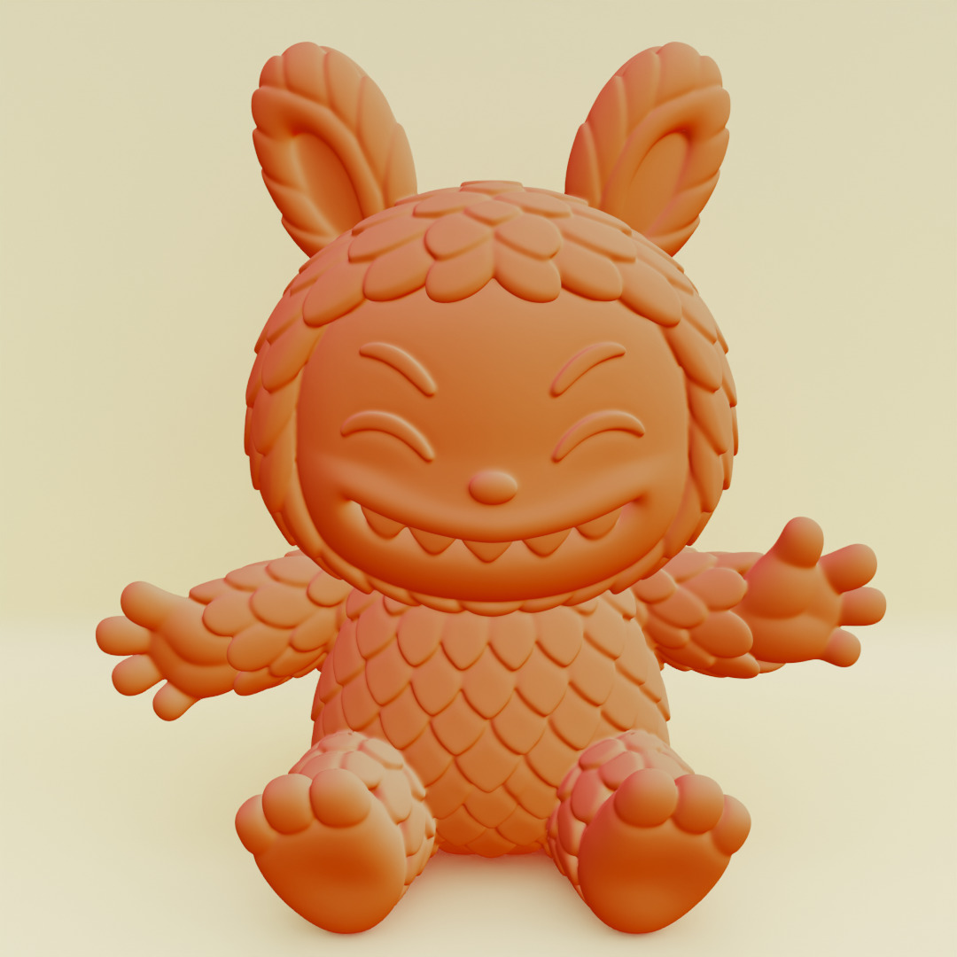 Labubu Beach Set Characters HEHE ZIZI Pop Mart Printable 3D print model_7