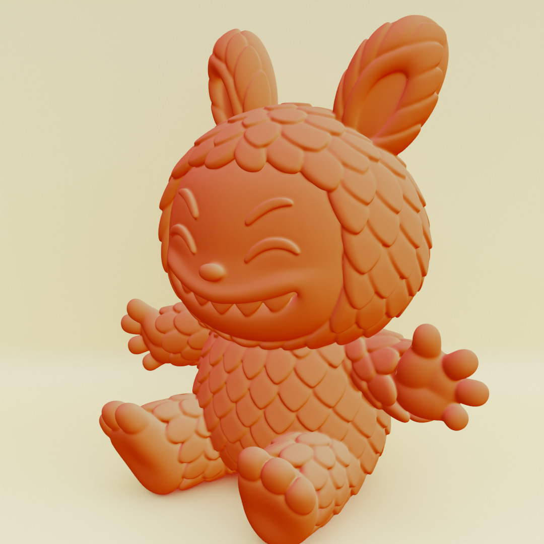 Labubu Beach Set Characters HEHE ZIZI Pop Mart Printable 3D print model_8