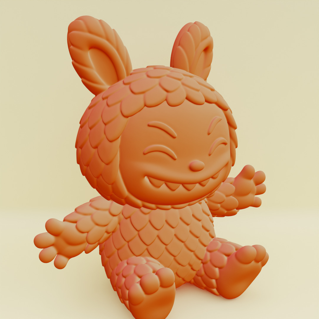 Labubu Beach Set Characters HEHE ZIZI Pop Mart Printable 3D print model_13